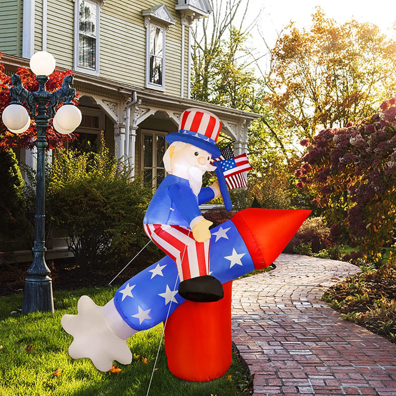 9 Foot Tall Patriotic Independence Day 4th of July 2024 Inflatable